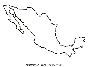 Outline map of Mexico
